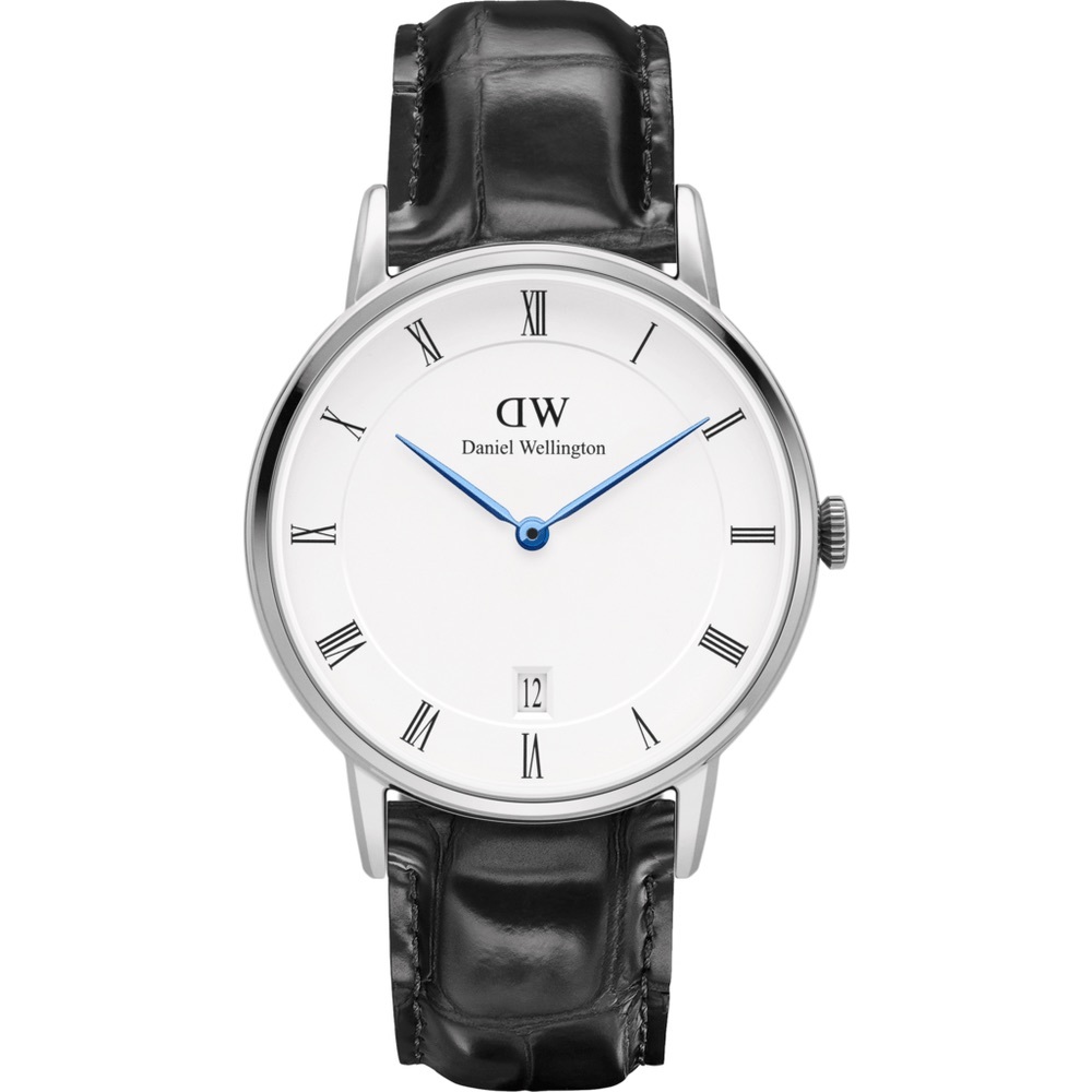 DANIEL WELLINGTON DAPPER READING WATCH with extra brown leather band